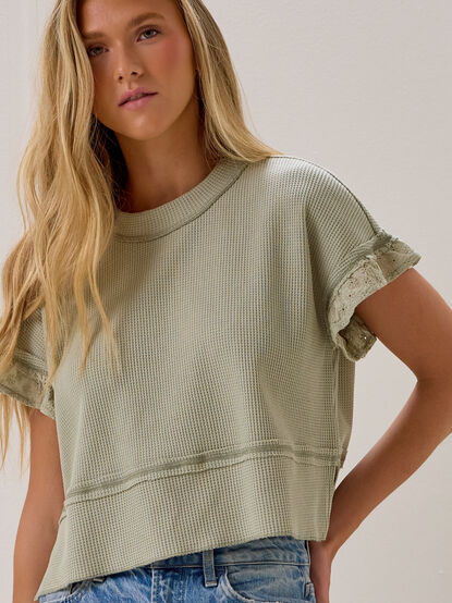 Ellis Thermal Lace Sleeve Top - AS Kids