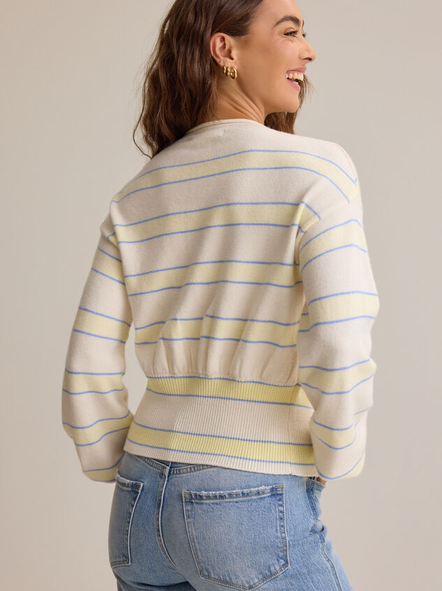 Ryder Stripe Banded Hem Cardigan Detail 5 - AS Kids