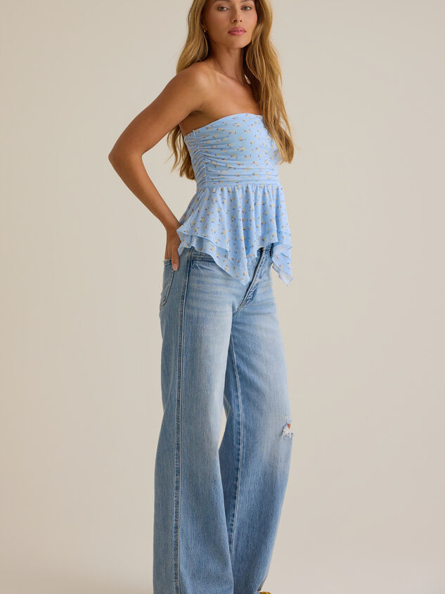 Pyper Strapless Floral Tank Detail 4 - ALTAR'D STATE KIDS