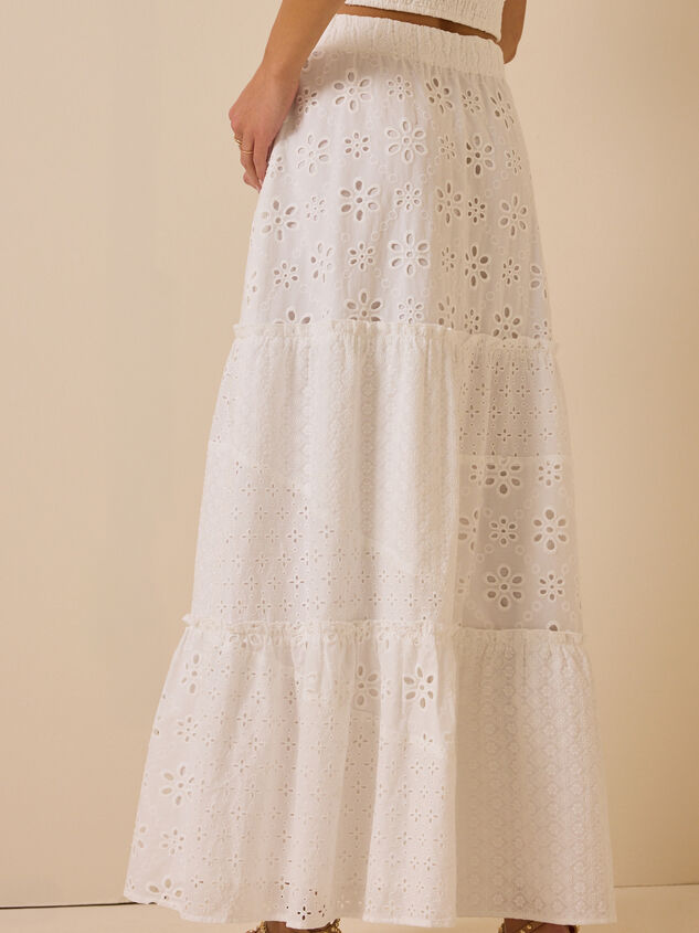 Nalia Eyelet Tiered Midi Skirt Detail 6 - ALTAR'D STATE KIDS
