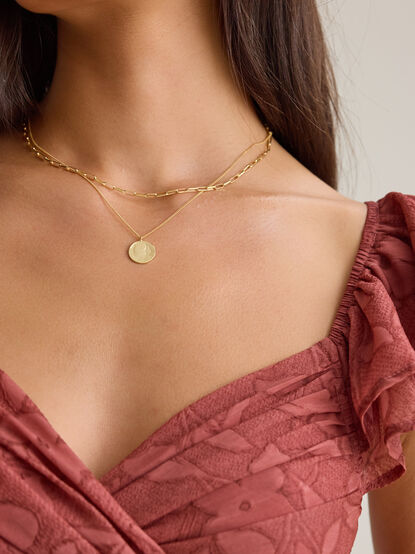 Hammered Coin Layer Necklace - AS Kids