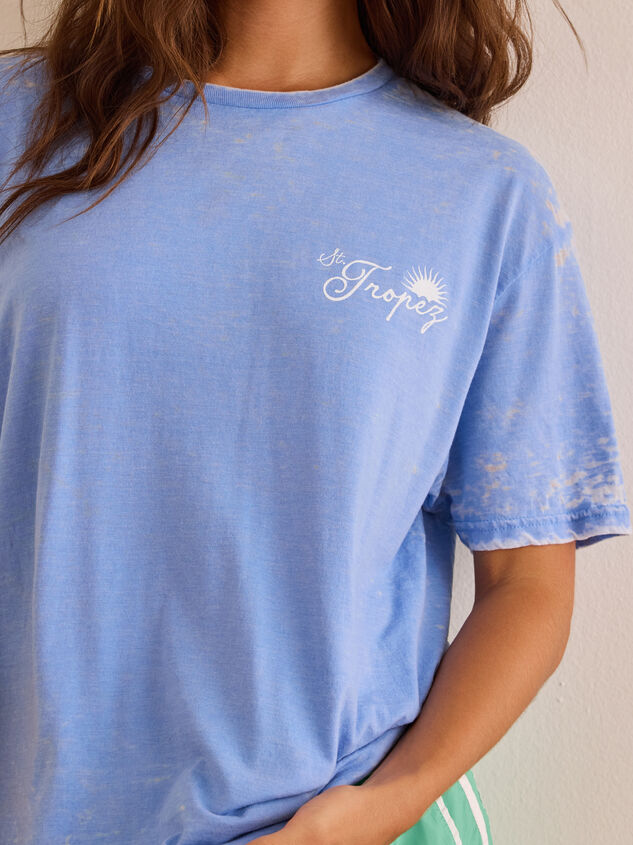 Saint Tropez Postcard Slub Tee Detail 3 - AS Kids