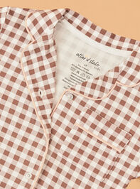 Eloise Gingham Toddler PJ Set Detail 3 - AS Kids