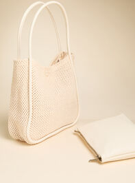 Jules Raffia Lined Tote Bag Detail 3 - ALTAR'D STATE KIDS