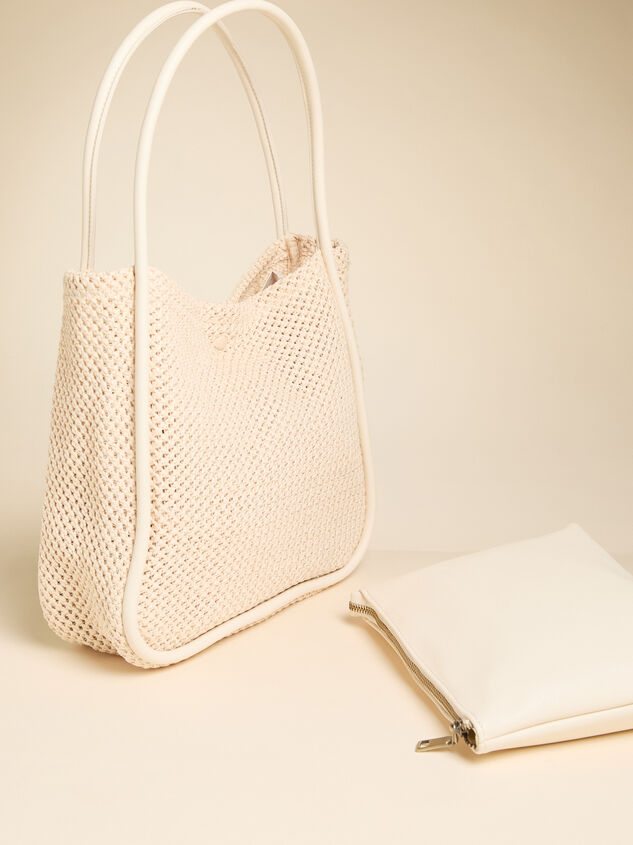 Jules Raffia Lined Tote Bag Detail 3 - ALTAR'D STATE KIDS