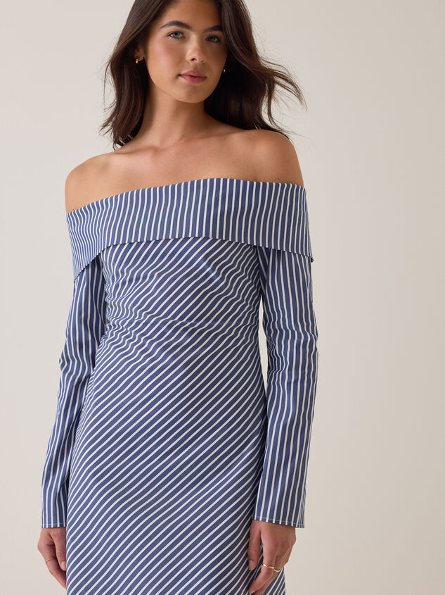 Sloan Stripe Mini Dress Detail 2 - AS Kids
