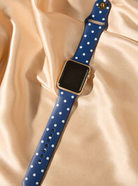 Navy Polka Dot Watch Band Detail 2 - AS Kids