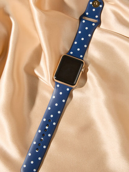 Navy Polka Dot Watch Band - AS Kids
