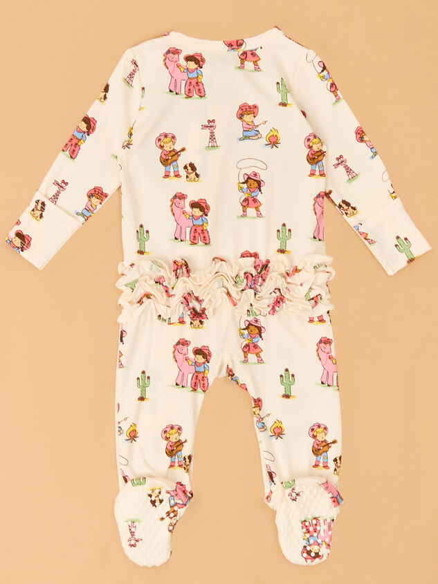 Vintage Cowgirl Ruffle Footie Detail 4 - ALTAR'D STATE KIDS