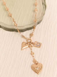 Heart Charm Y Necklace Detail 3 - AS Kids