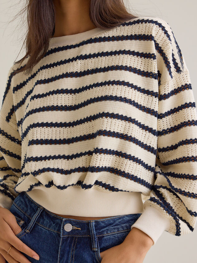 Brooke Textured Striped Top Detail 3 - AS Kids