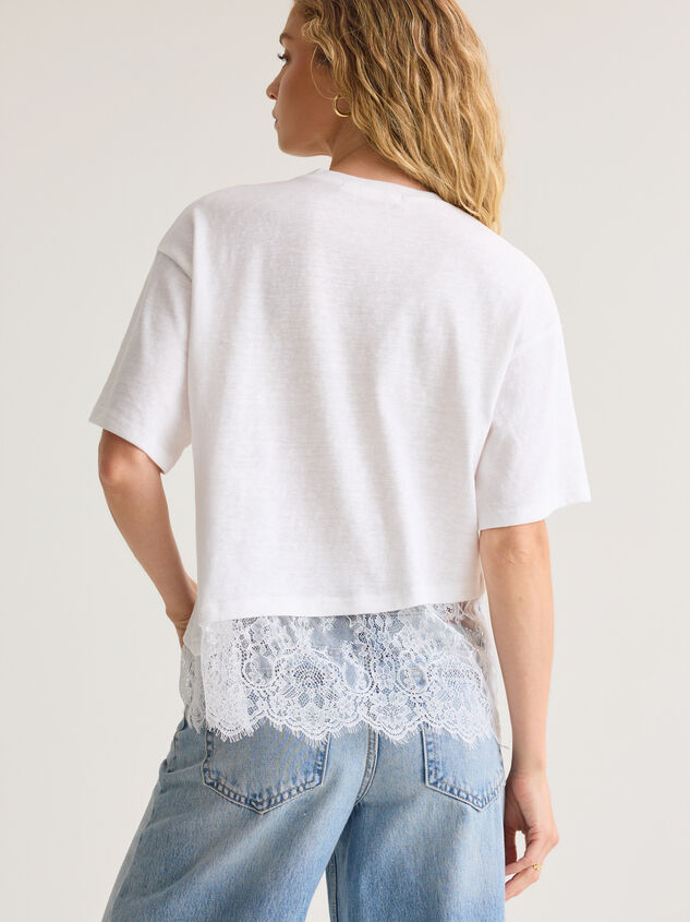 Aylea Lace Hem Tee Detail 4 - AS Kids