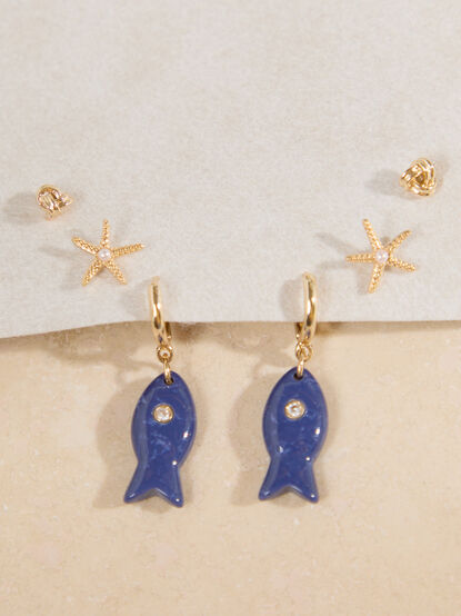 Lauren Fish Dangle Earring Set - ALTAR'D STATE KIDS