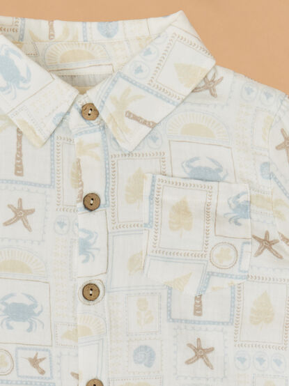 Beach Patchwork Button Up - ALTAR'D STATE KIDS