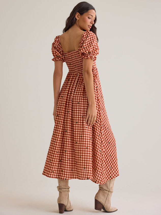 Clementine Gingham Mama Dress Detail 7 - AS Kids