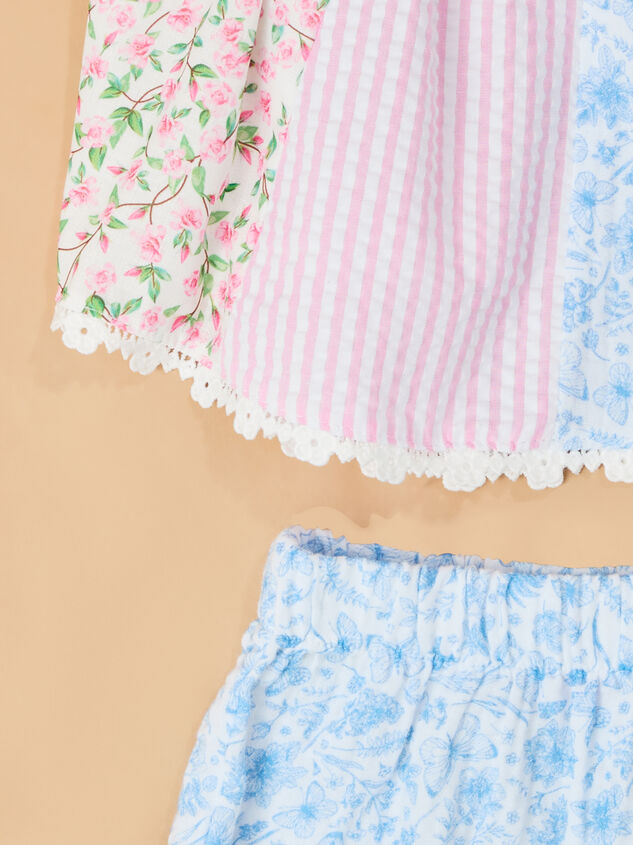 Tessa Paneled Mix Print Toddler Short Set Detail 3 - ALTAR'D STATE KIDS