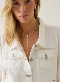Beaded Cross Y Necklace - AS Kids