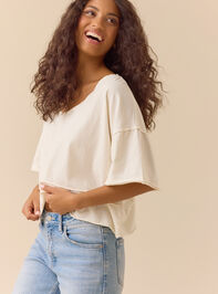 Cassandra V-Neck Boxy Tee Detail 3 - AS Kids