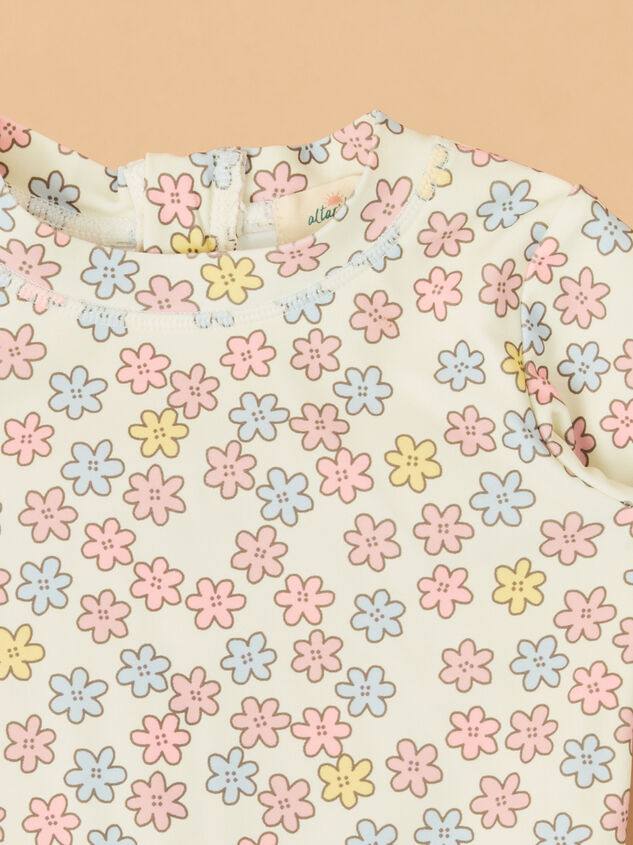 Sarah Long Sleeve Ruffle Butt Swimsuit Detail 3 - ALTAR'D STATE KIDS