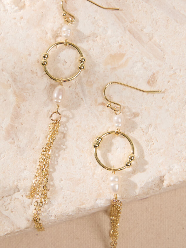 Pearl Halo Dangle Earrings Detail 2 - AS Kids
