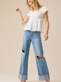 Leylani Tiered Babydoll Top Detail 2 - ALTAR'D STATE KIDS