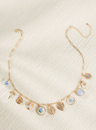 Antique Blue Floral Charm Necklace - ALTAR'D STATE KIDS