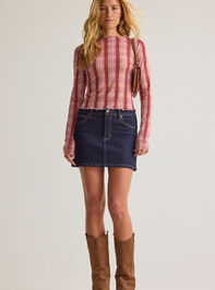 Darcy Mesh Plaid Top Detail 2 - AS Kids