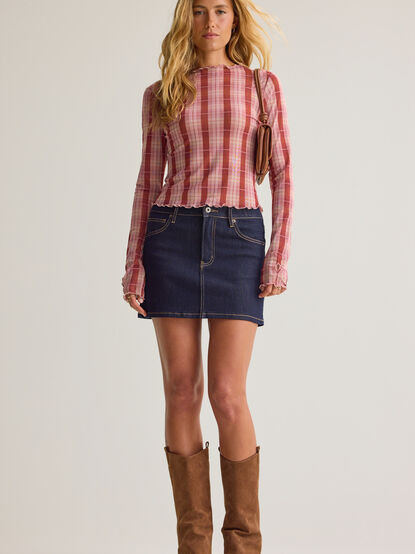 Darcy Mesh Plaid Top - AS Kids