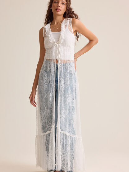 Estelle Lace Tie-Front Kimono - AS Kids