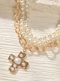 Josephine Pearl Layered Chunky Necklace - ALTAR'D STATE KIDS