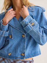 Margot Cropped Denim Trench Detail 2 - AS Kids