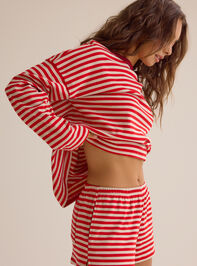 Reese Stripe Lounge Short Detail 3 - AS Kids
