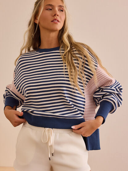 Pro Stripe Patchwork Crew - ALTAR'D STATE KIDS