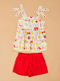 Capri Fruit Tile Print Short Set - AS Kids