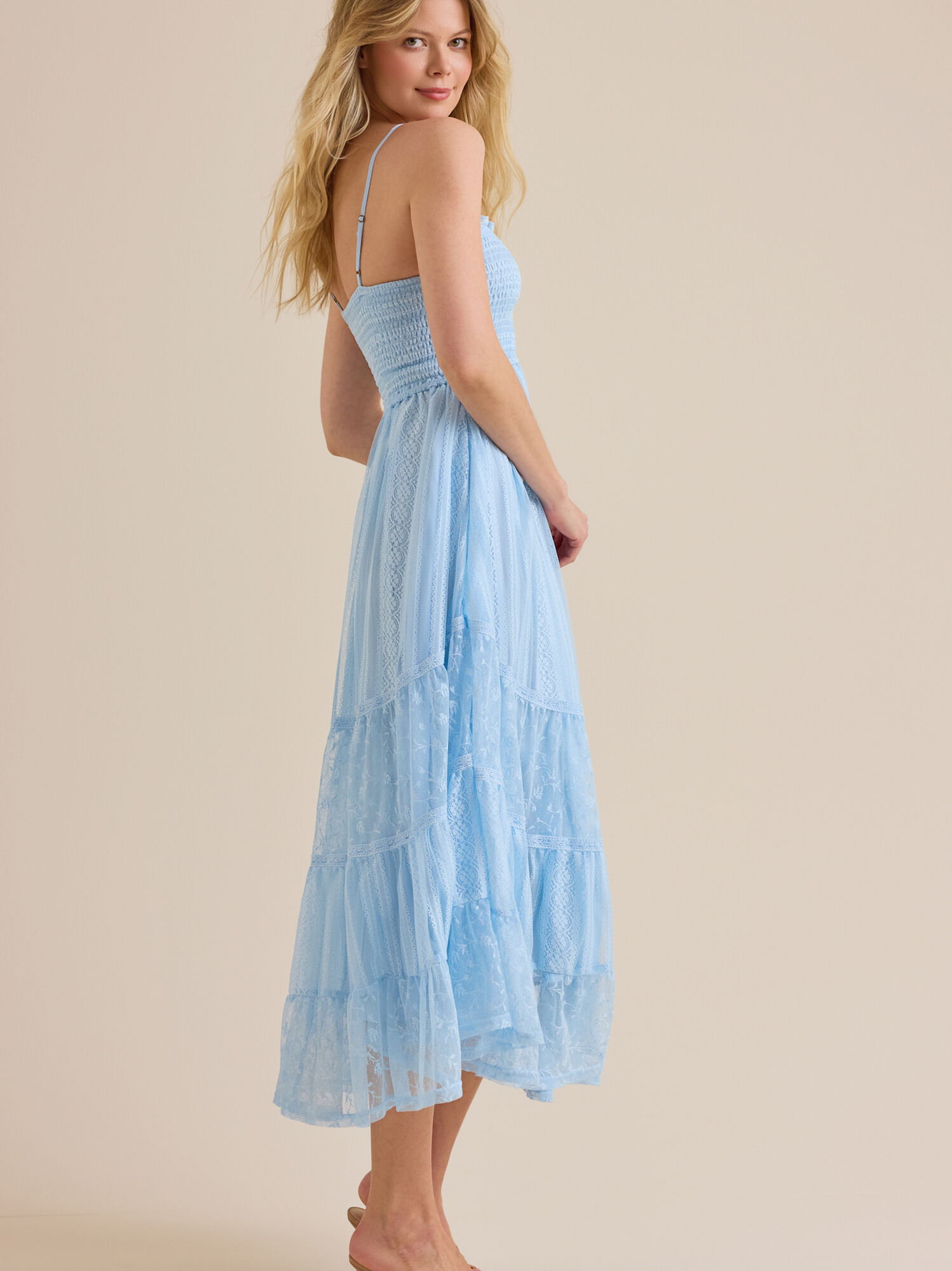 tami lace tiered maxi dress Tami Lace Tiered Maxi Dress