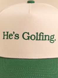 He's Golfing Trucker Hat Detail 2 - AS Kids