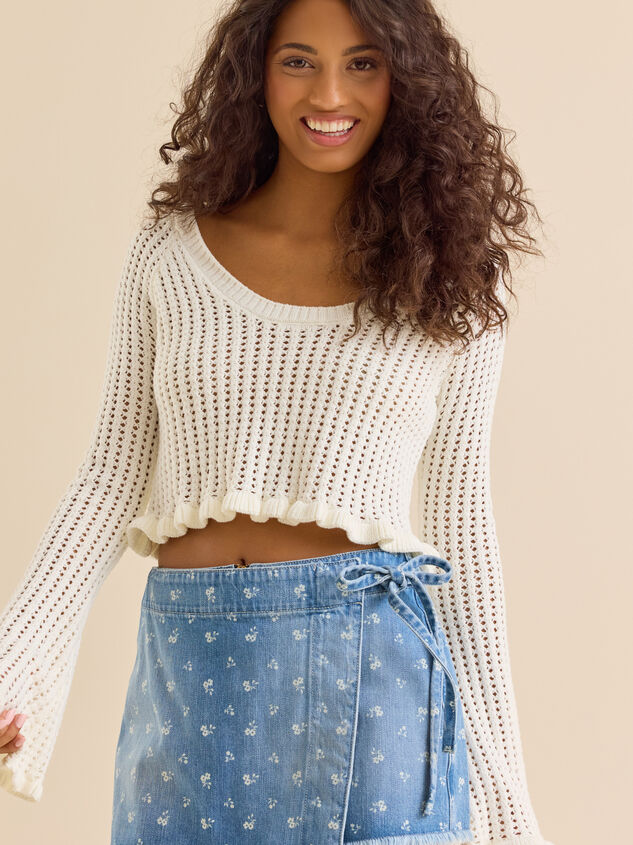 Dylan Side Tie Denim Skort - ALTAR'D STATE KIDS