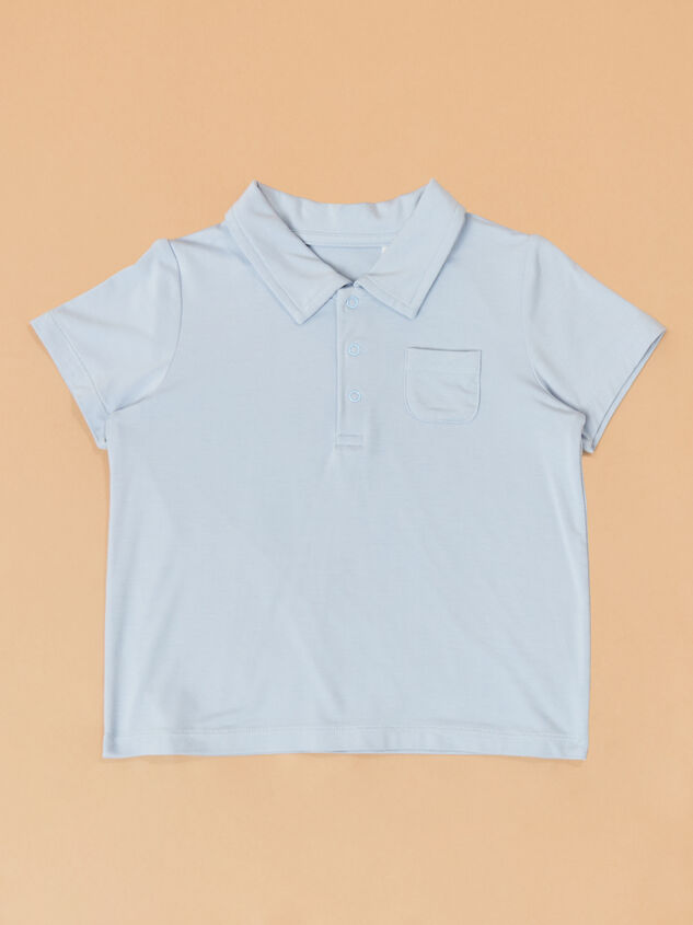 Dusty Plaid Polo Short Set Detail 3 - ALTAR'D STATE KIDS