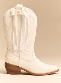 Leila Bow Western Boots Detail 3 - AS Kids