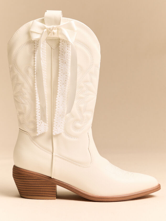 Leila Bow Western Boots Detail 3 - AS Kids