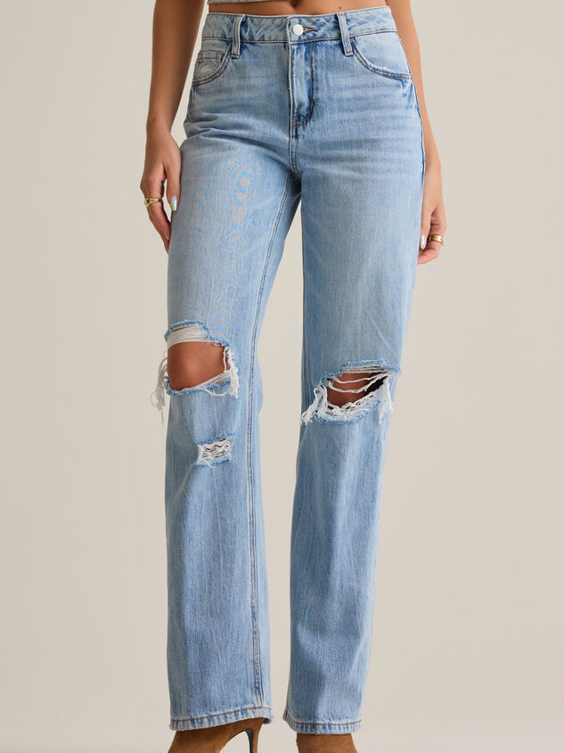 Olivia High Rise Straight Leg Jeans Detail 2 - AS Kids