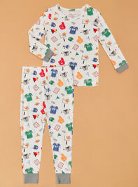 Game Day Long Sleeve Lounge Set Detail 2 - AS Kids