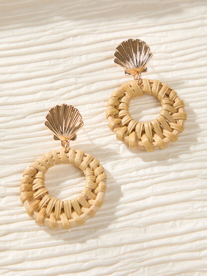 Marina Gold Shell Woven Earrings - ALTAR'D STATE KIDS