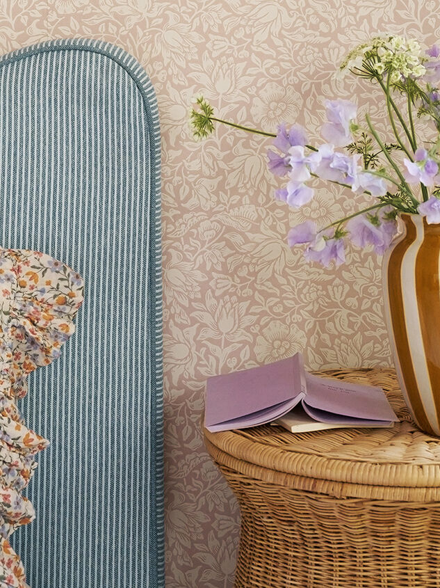 Gemma Stripe Upholstered Headboard Detail 6 - ALTAR'D STATE KIDS