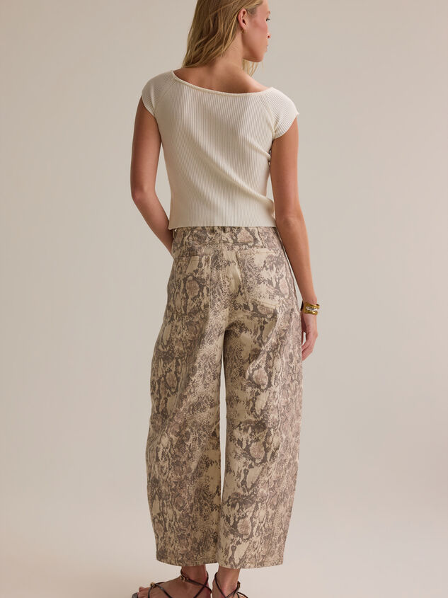 Josie Snake Skin Barrel Pant Detail 6 - AS Kids