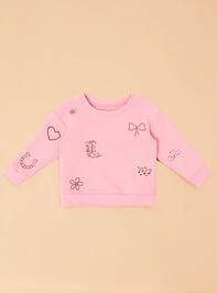 Cowgirl Icons Embroidered Sweatshirt Detail 3 - ALTAR'D STATE KIDS