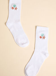 Embroidered Seashell Crew Sock - ALTAR'D STATE KIDS
