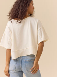 Cassandra V-Neck Boxy Tee Detail 4 - AS Kids