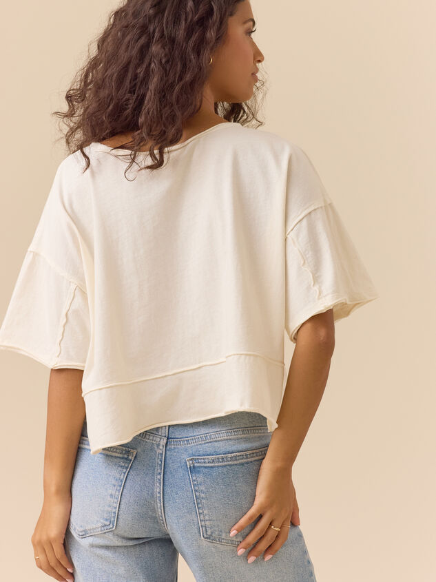 Cassandra V-Neck Boxy Tee Detail 4 - AS Kids