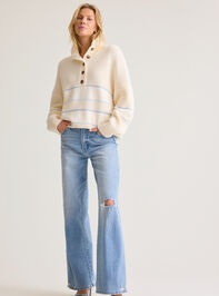 Lottie Stripe Button Up Sweater Detail 2 - AS Kids